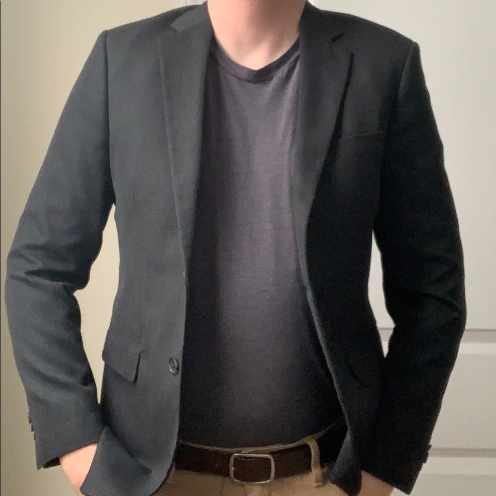 Banana Republic Slim Fit 38S Charcoal Blazer